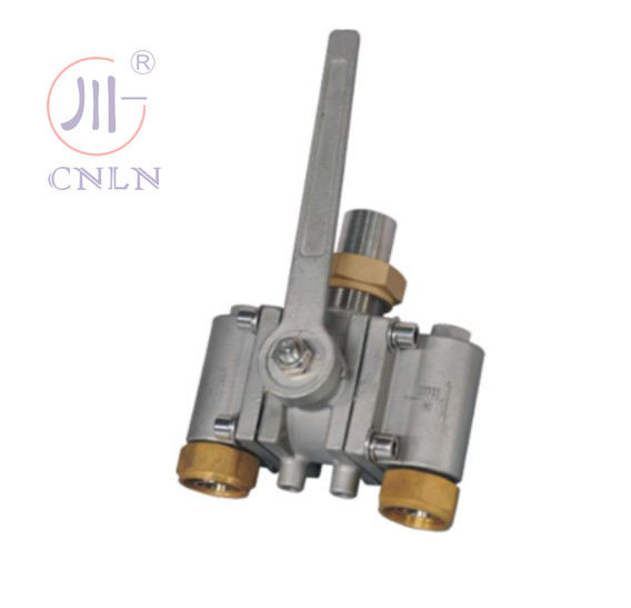 CDQ65F Valve à bille cryogénique à trois voies DN25 pour le gaz liquide GNL/LOX/LN2/LAR/LCO2