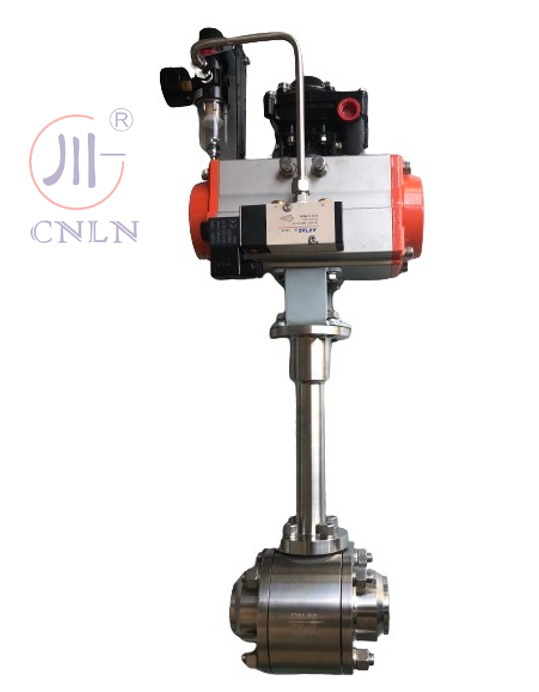 Valve à bille pneumatique cryogénique en acier inoxydable DN50 pour pompes cryogéniques pour GNL/LOX/LN2/LAR/LCO2