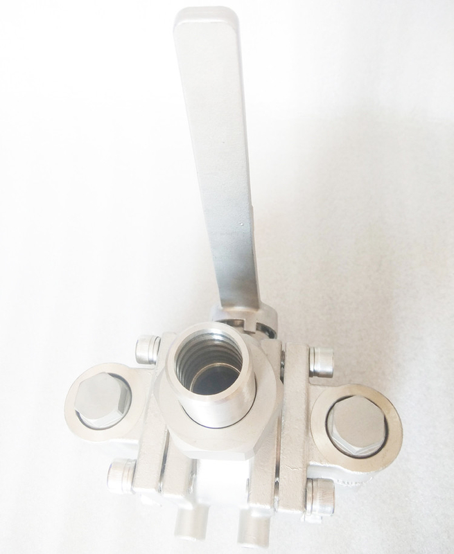 Valve à bille à trois voies cryogénique en acier inoxydable avec disque de rupture LNG/LOX/LN2/LAR
