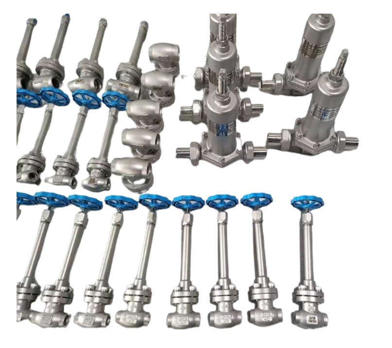 PN25 Valve de réduction de pression cryogénique, régulateur d'économiseur, -196 ~ + 80 °C Pour le GNL LOX LIN LAR LCO2