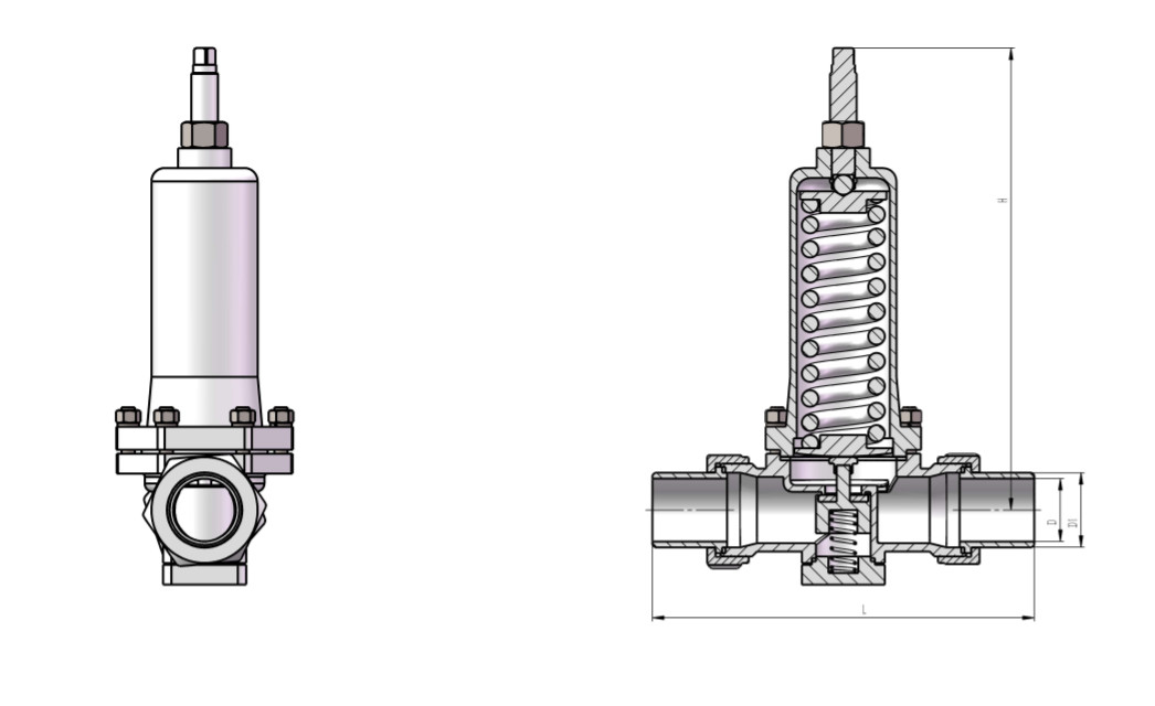 Régulateur de pression de soupape de commande cryogénique PN25 Grand débit -196 ~ + 80 °C Pour le GNL LOX LIN