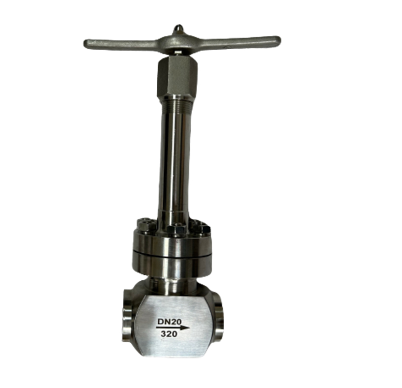 Vanne globe cryogénique DJ61F-50P avec pression maximale de 5,0 MPa et plage de température de -196 °C à +80 °C pour applications GNL/LOX