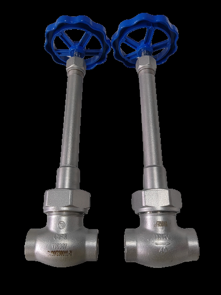 DN32 soupape à globe cryogénique en acier inoxydable 304/316 pour réservoir de tuyaux LOX avec une plage de température de -196°C à +80°C