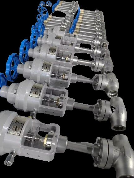 Vanne à soupape cryogénique en acier inoxydable 304/316 avec plage de température de -196 à +80 °C et pression maximale de 5,0 MPa