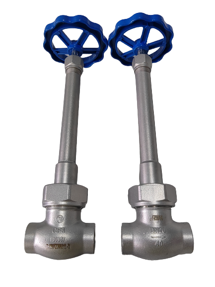 Vanne globe cryogénique en acier inoxydable 304/316 avec une pression maximale de 5,0 MPa et une plage de température de -196°C à +80°C