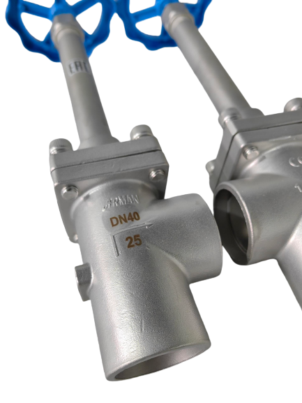 Valve à bille cryogénique en acier inoxydable 304/316 avec soudage par prise pour une plage de température de -196°C à +80°C